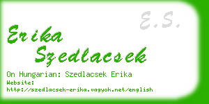 erika szedlacsek business card